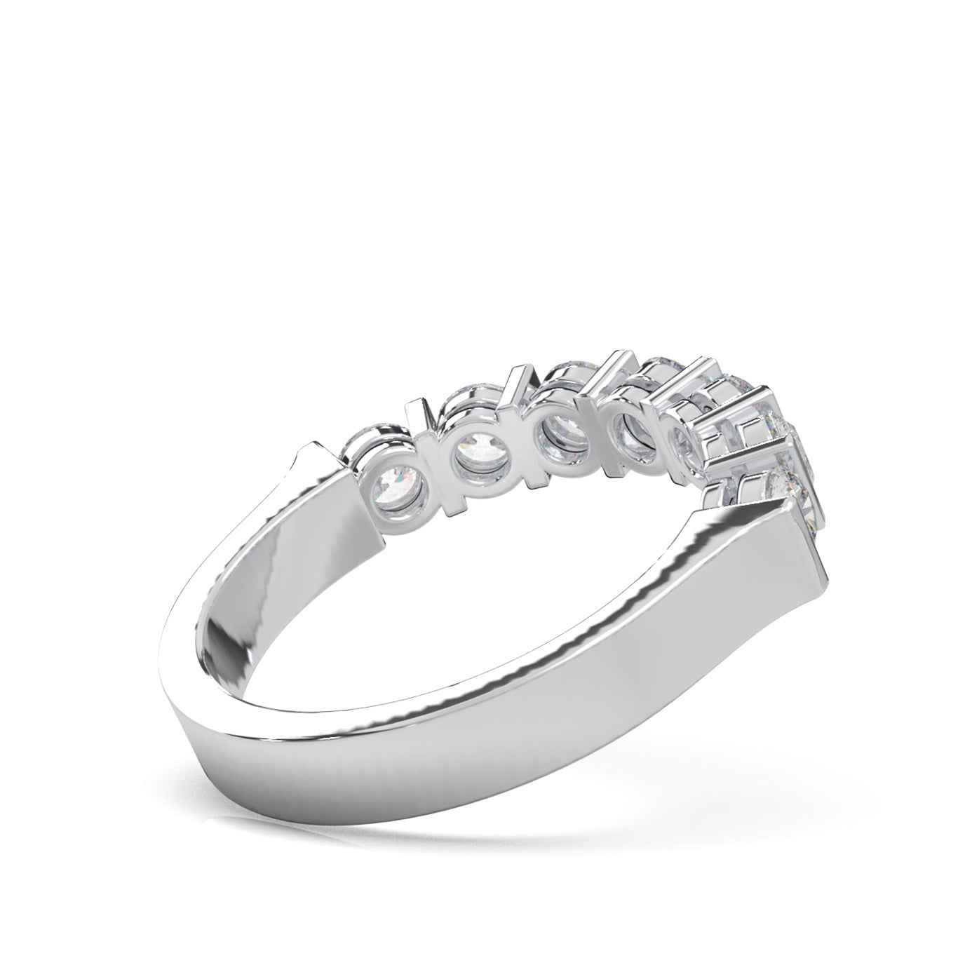 1.10 ct Moissanite Wedding Bands in 14k White Gold