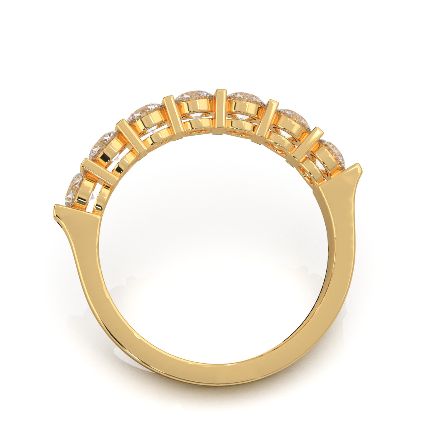 1.10 ct Natural Diamond Wedding Bands in 10k Yellow Gold