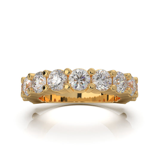 3.60 ct Natural Diamond Wedding Bands in 10k Yellow Gold