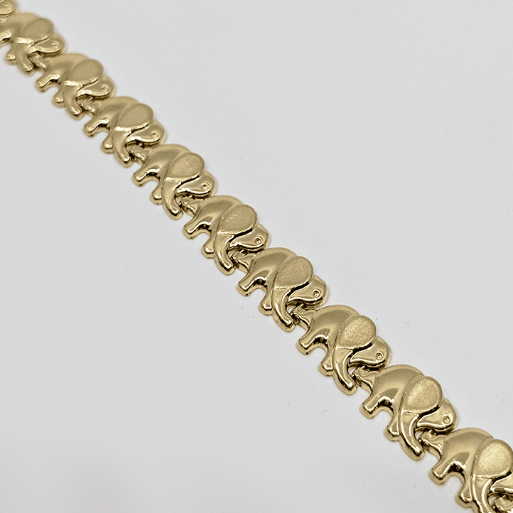 10k Yellow Gold Elephant Bracelet